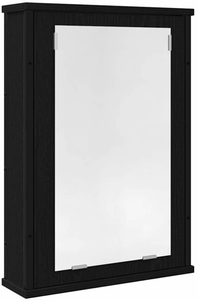 vidaXL Bad-Spiegelschrank Schwarz Eiche-Optik 42x12x60cm Holzwerkstoff 862231