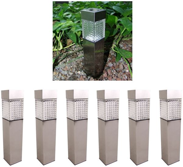 6x Solar Gartenwegeleuchte 27,7cm LED Gartenlampe Solarleuchte Außenleuchte Deko