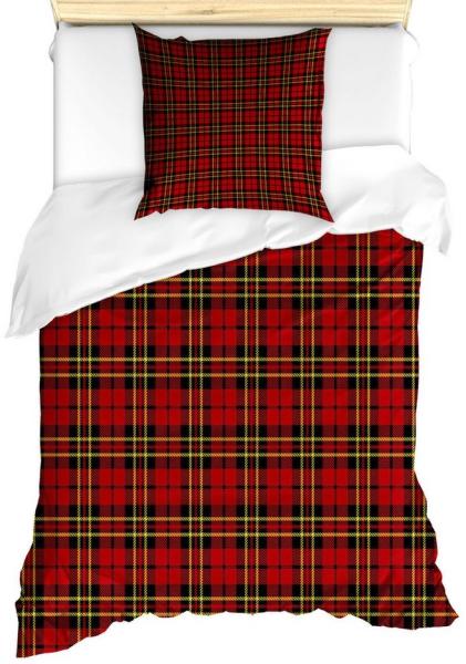 Abakuhaus Bettwäsche Milbensicher Allergiker geeignet mit Kissenbezug, Microfaser, Kariert Old Celtic britischen