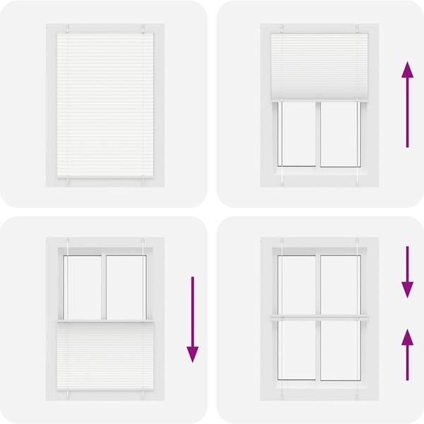 vidaXL Plissee Weiß 100x150 cm Stoffbreite 99,4 cm Polyester 4015500 Bild 7