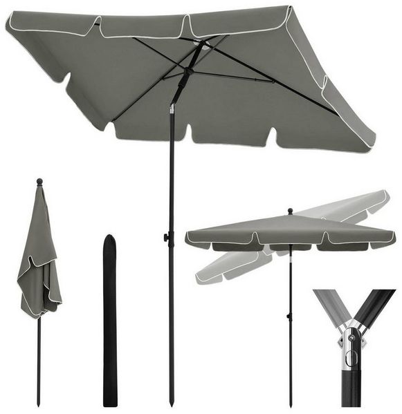 Woltu Sonnenschirm, 45° knickbar, UV-beständig, wasserdicht 200x120 cm