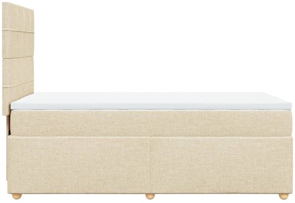vidaXL Boxspringbett mit Matratze Creme 90x200 cm Stoff 3293468 Bild 7