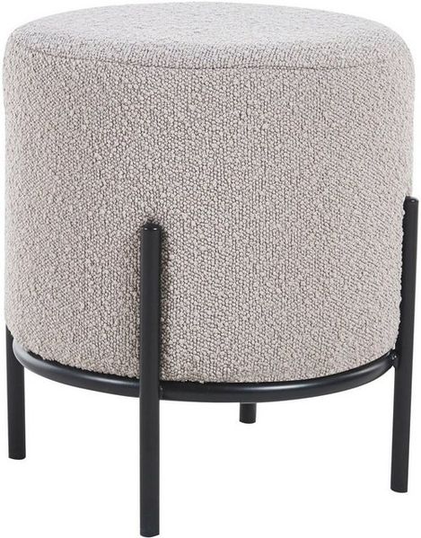Polsterhocker in Taupe, Schwarz 35 x 35 x 38 cm Bild 4