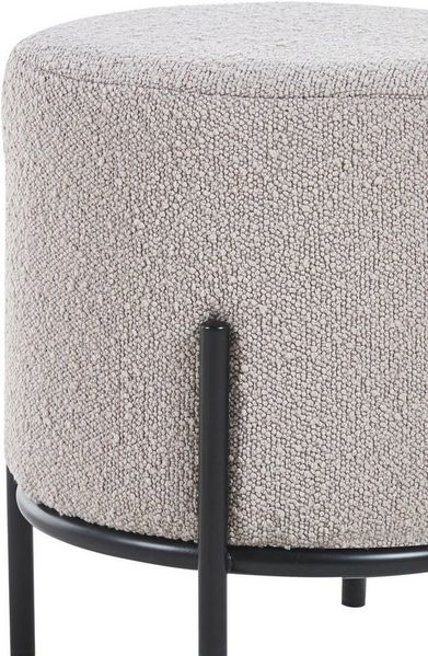 Polsterhocker in Taupe, Schwarz 35 x 35 x 38 cm Bild 2