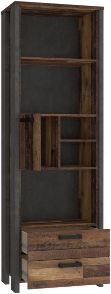 99rooms Califfo Bücherregal I Altes Holz Optik Beton Optik Bild 2
