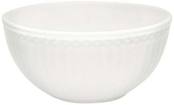 Greengate Müslischale Alice Müslischale white 14 cm, Steinzeug, (Schüsseln & Schalen)