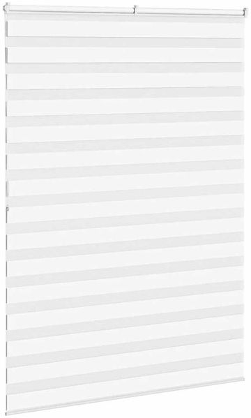 vidaXL Doppelrollo Weiß 160x200 cm Stoffbreite 155,9 cm Polyester 4014793 Bild 4