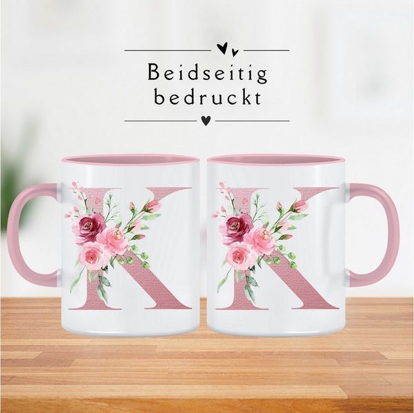 Unal Store Tasse Personalisierte Tasse mit Buchstabe von A bis Z Weihnachten Geschenke