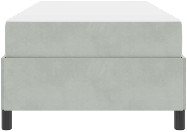 vidaXL Bettrahmen mit Matratze Hellgrau 90 x 190 cm Stoff 3399030 Bild 5