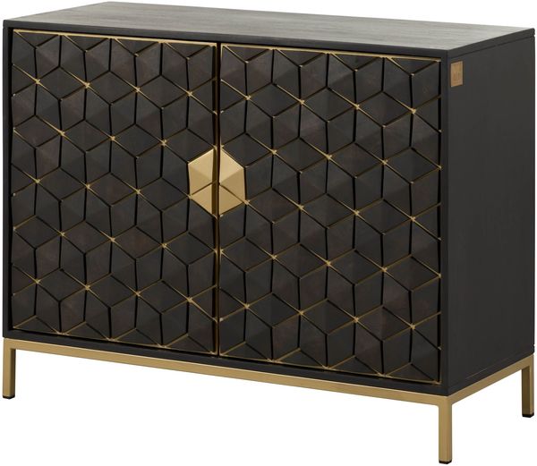 Sideboard Mango 98x40x77 grau geölt DIAMOND #108