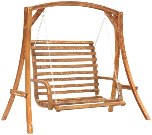 vidaXL Hollywoodschaukel Massivholz Fichte mit Teak-Finish 3200616