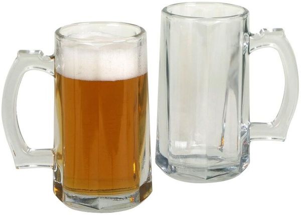 12x Biergläser mit Henkel je ca. 300 ml 2er Set – robuste klare Trinkgläser für Bier Radler und Getränke ideal für Haushalt Gastronomie Partys und Biergenuss