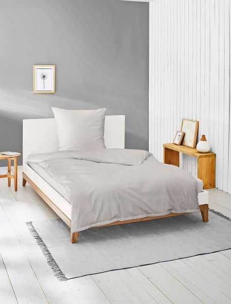 JACK Bettwäsche Einfarbig Uni große Farbauswahl versch. Größen, Mako-Satin, Anthrazit, Silber, Taupe, Weiß, luxuriöses Mako Satin Design