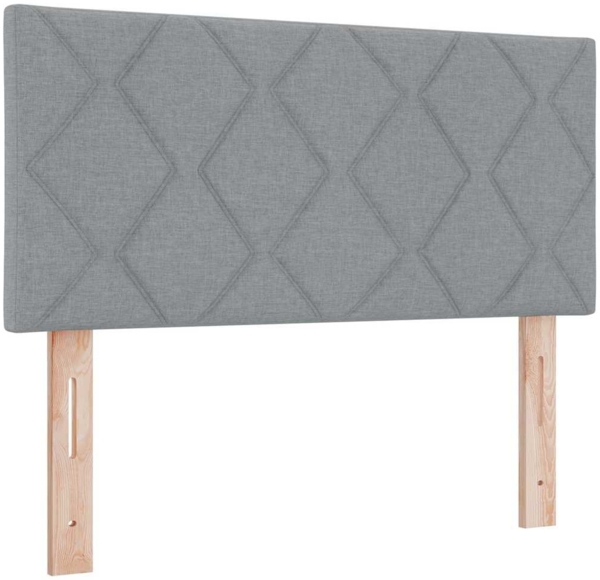 vidaXL LED Boxspringbett mit Matratze Hellgrau 120 x 200 cm Stoff 3342506 Bild 6