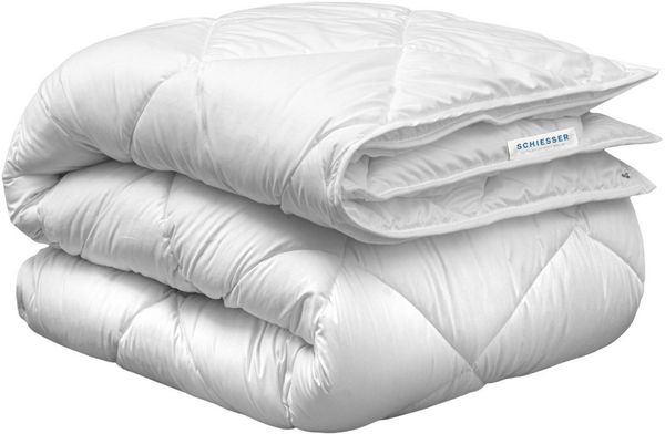 Schiesser 4-Jahreszeiten Bettdeckenset Lykke - 2-teilig - 155 x 220 cm - Weiß
