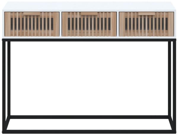 vidaXL Konsolentisch Weiß 105x30x75 cm Holzwerkstoff und Eisen 352106 Bild 4