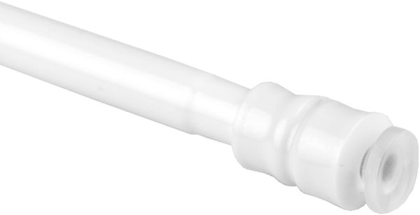 Bestlivings Gardinenstange zum Klemmen ohne Bohren, Klemmstange 100-140 cm, Weiß, Ø 10 mm, für Scheiben- & Bistrogardinen, Teleskopstange mit Schraubtechnik
