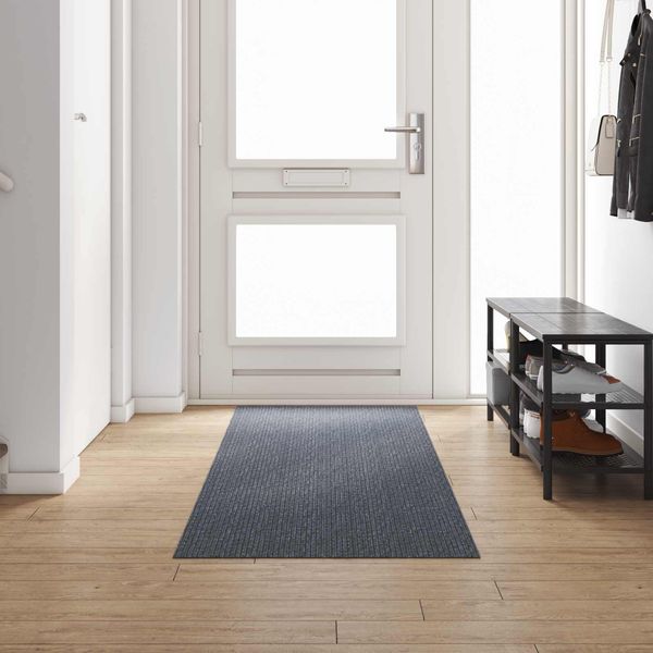 vidaXL Teppichläufer Grau 80 x 300 cm Stoff 42011418