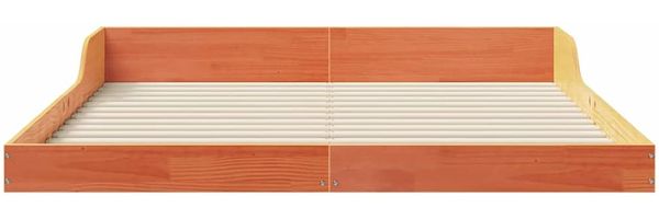 vidaXL Bettrahmen Wachsbraun 160 x 210 cm Massives Kiefernholz 873357 Bild 5
