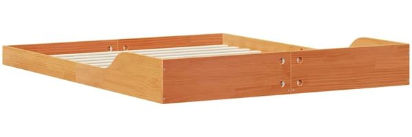 vidaXL Bettrahmen Wachsbraun 160 x 210 cm Massives Kiefernholz 873357 Bild 7