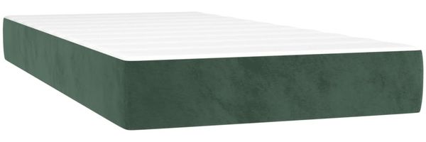 vidaXL Boxspringbett mit Matratze & LED Dunkelgrün 120x190 cm Samt 3270156 Bild 6