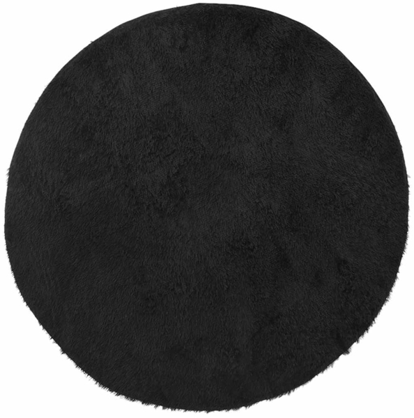 vidaXL Teppich Shaggy Hochflor NAVARRA Schwarz 160x160 cm Polyester 4102910