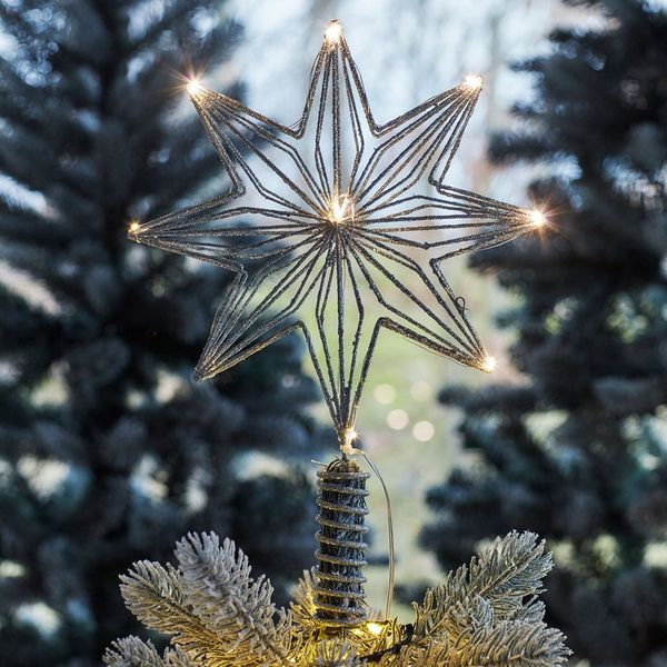 Sirius Home A/S Christbaumspitze Chloe 10 LED warmweiß batteriebetrieben Metall