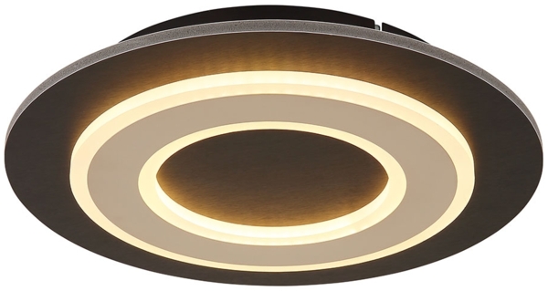 LED Deckenleuchte, Metall, Schwarz champagnerfarben, D 32 cm