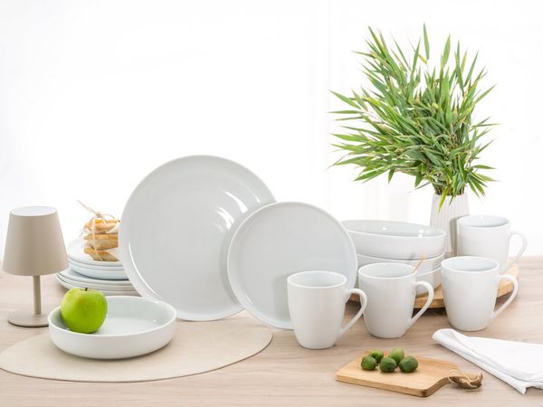LeGer Home by Lena Gercke Kombiservice Elowen (16-tlg), 4 Personen, Porzellan, Haltbarkeit, Zeitlos