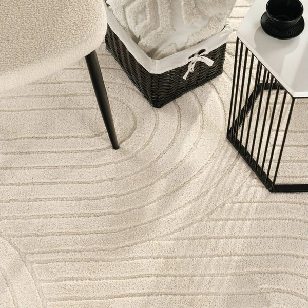 TT Home Teppich Esszimmer, Schlafzimmer, Wohnzimmer, Rechteckig, Höhe: 16 mm, Wohnzimmer Teppich Schlafzimmer Hochflor Weich Waschbar Uni 3D-Optik M