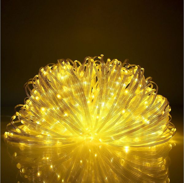 Rosnek LED-Lichterkette 20M-100M,Beleuchtung Lichterschlauch, Party Garten weihnachten Deko, 8 Modi, Speicherfunktion