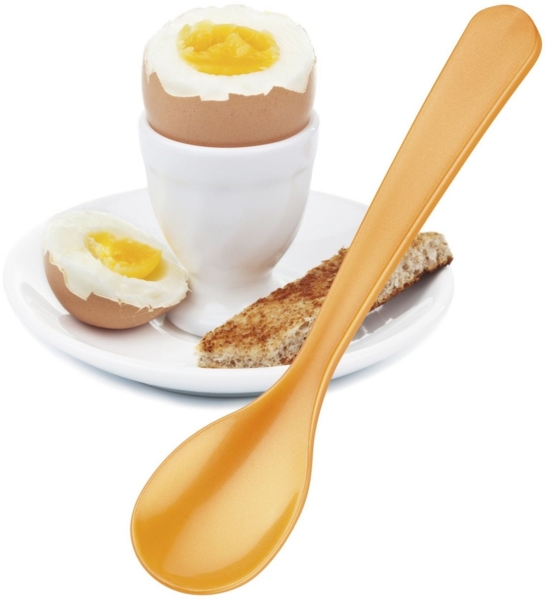 Cilio Eierlöffel Löffel aus Hochwertigem Kunststoff 12cm orange