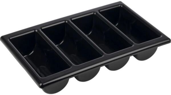 APS Besteckbehälter, GN 1/1, schwarz, Höhe: 100 mm, Länge: 530 mm,Breite: 325 mm
