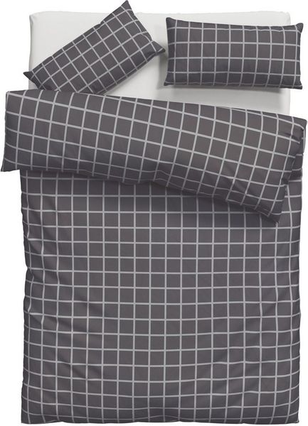 OTTO home Bettwäsche Eemil, Renforcé, 2 teilig, karierte Bettwäsche, 100% Baumwolle, ab Gr. 135x200 cm