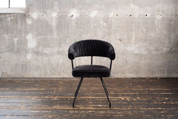 KAWOLA Stuhl RUNA Esszimmerstuhl Stoff schwarz 82 x 59 x 60 cm
