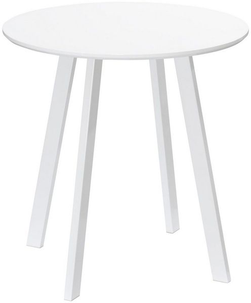 HOMCOM Esstisch Runder Küchentisch für 2 Personen (Rundtisch, 1-St, Esszimmertisch), Weiß Ø72 x 75cm