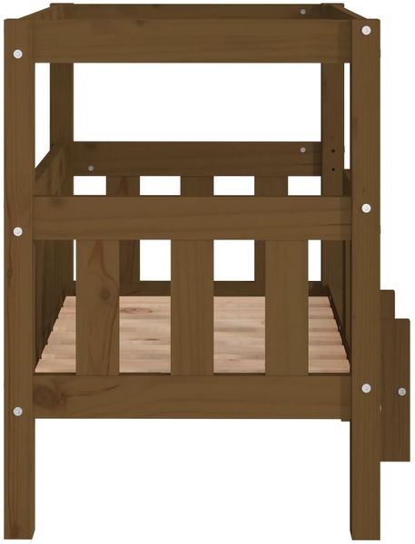 Hundebett Massivholz Kiefer, 65,5 x 43 x 70 cm, Honigbraun Bild 6