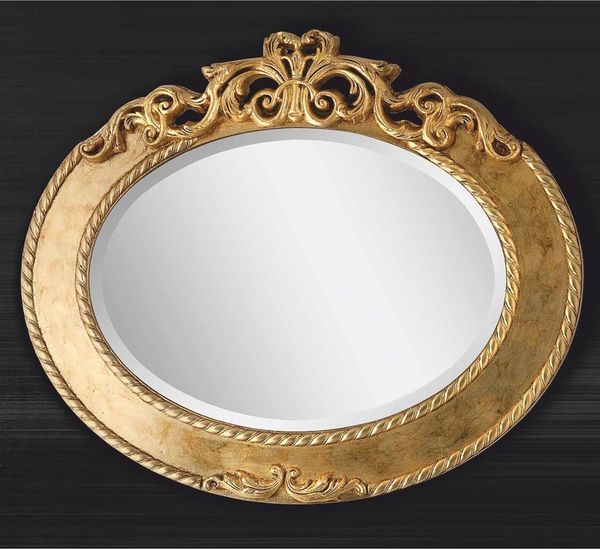 Casa Padrino Luxus Barock Spiegel Gold 92 cm - Barockstil Möbel - Made in Italy
