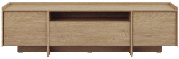 Beautysofa TV-Schrank JUNI mit 3 Türen und offener Ablage (Push-to-Open-Funktion, im Japandi-Stil)