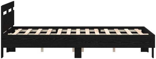vidaXL Bettrahmen Schwarz Eichen-Optik 120 x 190 cm Holzwerkstoff 3333959 Bild 6