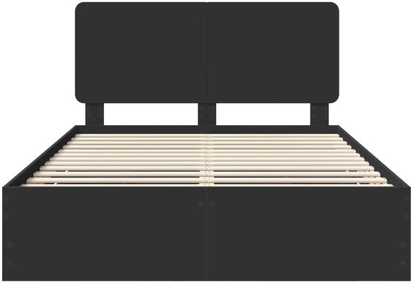 vidaXL Bettrahmen mit Schubladen Schwarz 140 x 190 cm Ingenieurs Holz 3412596 Bild 8