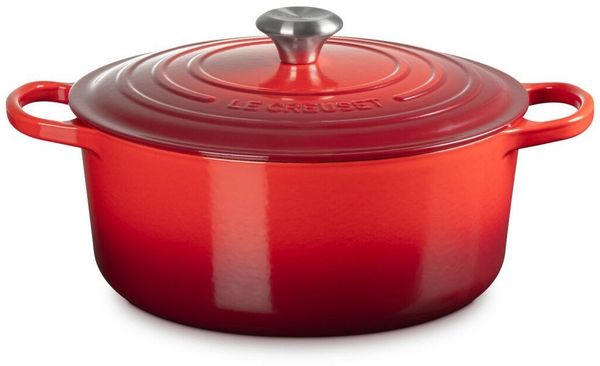 Le Creuset Signature Gusseisen-Bräter mit Deckel, Für alle Herdarten und Induktion geeignet, Rund, Kirschrot, 28,0 cm, 6.7 Bild 5