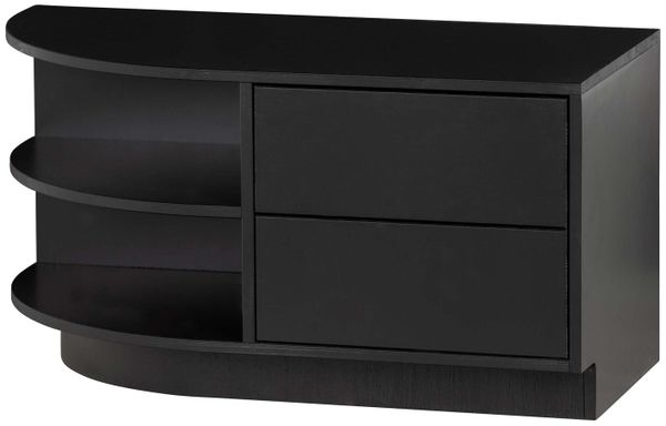 TV Board Fianca aus Kiefernholz Rund, Links