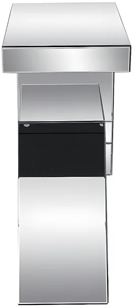 Vente-unique - ISIDA Konsole Glas Silberfarben - B 36 cm x H 80 cm x L 120 cm Bild 7