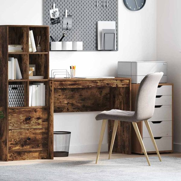 vidaXL Schreibtisch Geräucherte Eiche 90 x 40 x 76 cm 869398