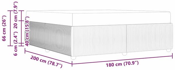 vidaXL Bettrahmen mit Matratze Dunkelgrün 180 x 200 cm Stoff 3398428 Bild 11