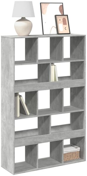 vidaXL Bücherregal Betongrau 100x33x156,5 cm Holzwerkstoff 3309369