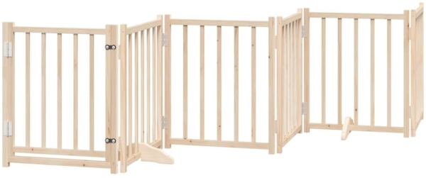 vidaXL 6-tlg. Hundetor mit Tür Faltbar 300 cm Massivholz Tanne 352269