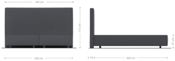 Boxspringgestell Dream-Well Plüsch-Cord Beige 180x200 cm Bild 2