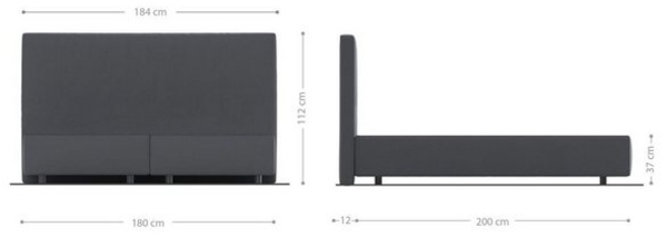 Boxspringgestell Dream-Well Plüsch-Cord Beige 180x200 cm Bild 4